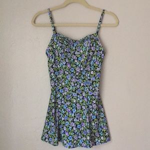 Vintage Floral Bathing Suit